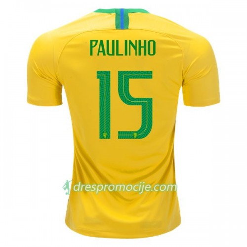 Brazil Dres Paulinho 15 Domaći Svjetsko prvenstvo 2018 Brazil Dres Paulinho 15 Domaći Svjetsko prvenstvo 2018